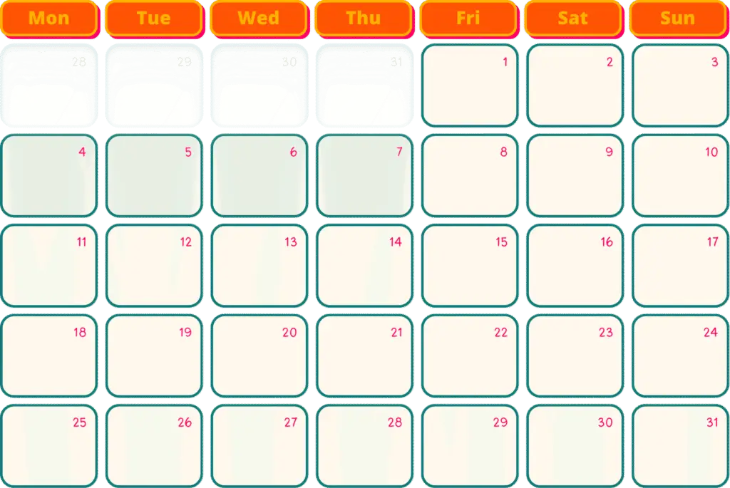 august calendar